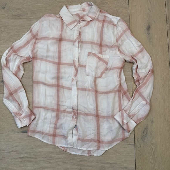 Rails Hunter White and Blush Plaid Shirt - Picture 5 of 6